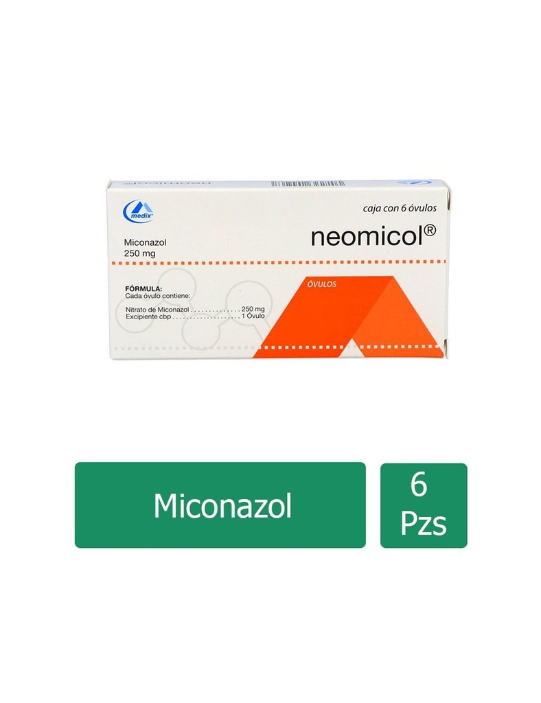 Neomicol 250 Mg 6 Óvulos 