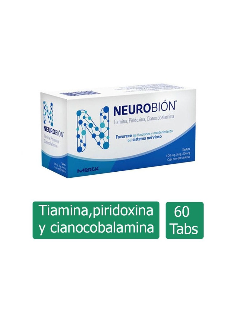 Neurobión 100 Mg / 5 Mg / 50 Mcg 60 Tabletas 