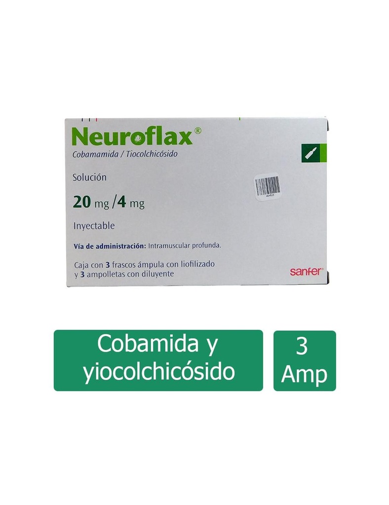 Neuroflax 20/4 Mg 3 Frasco Ámpula 4 Ml 