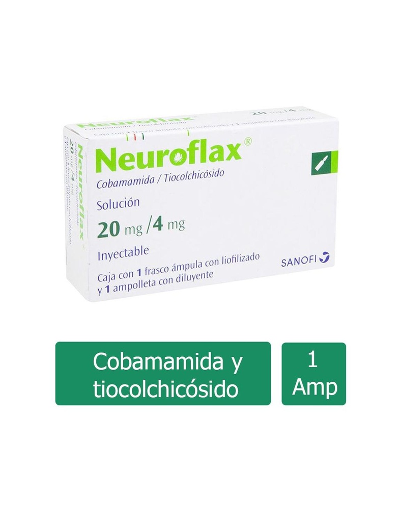 Neuroflax Solución 20Mg/4Mg Caja Con 1 Frasco Ámpula Y 1 Ampolleta