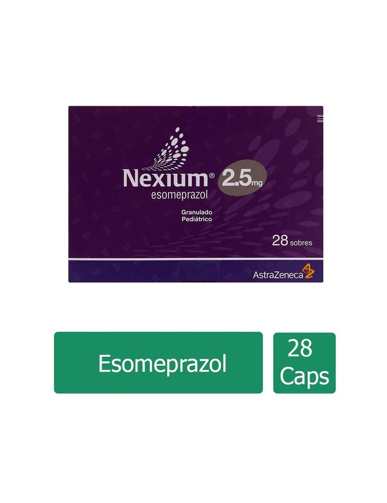 Nexium 2.5 Mg Pediátrico Granulado 28 Sobres 