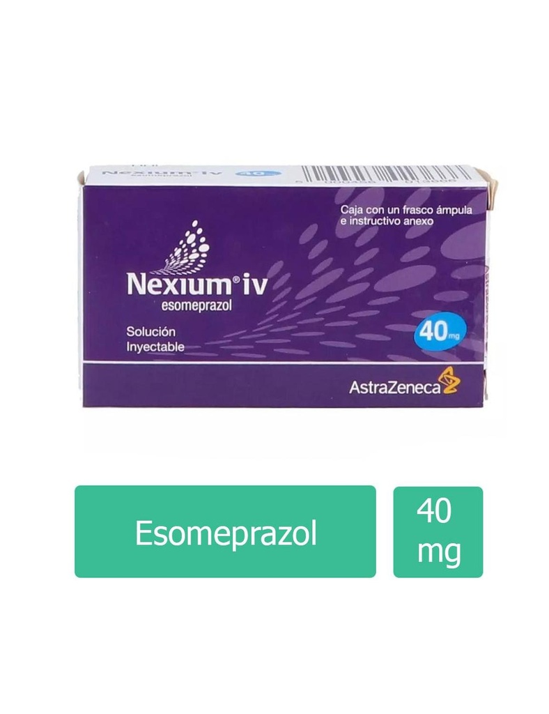 Nexium IV Solución Inyectable 40 Mg Frasco Ámpula Liofilizado 