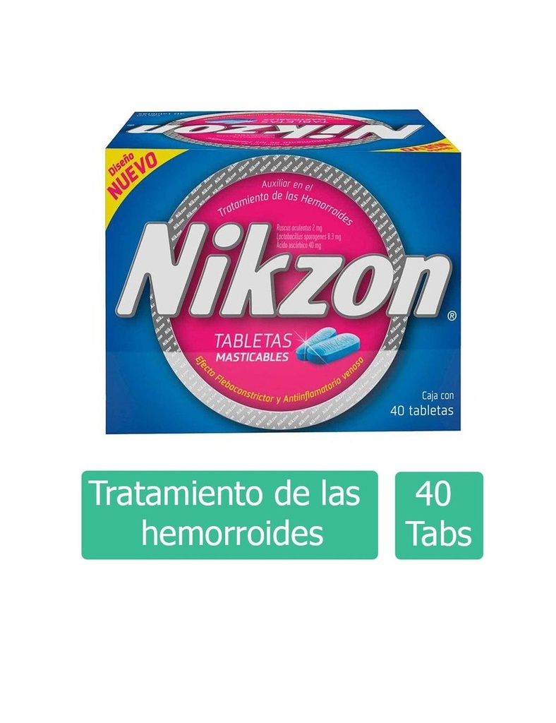 Nikzon Masticable 40 Tabletas 