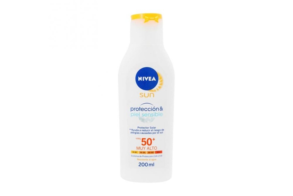 Protector Nivea Sun Piel Sensible FPS50 200 Ml 