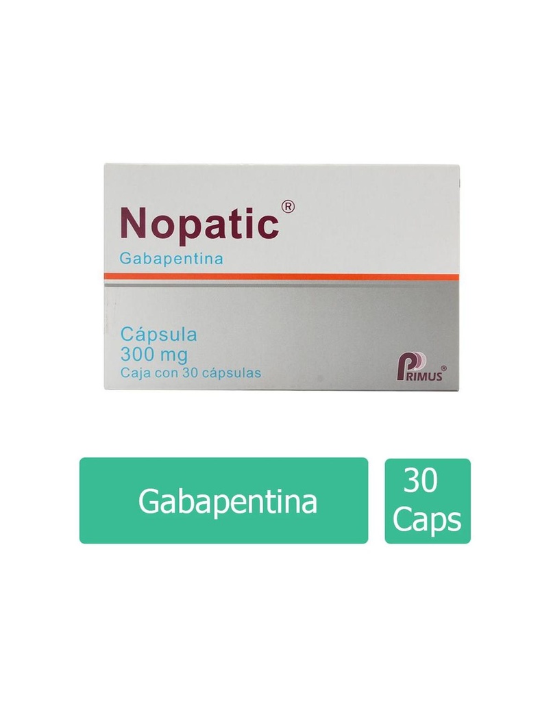 Nopatic 300 Mg 30 Cápsulas 