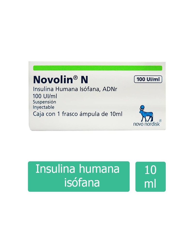Novolin N 100 Ul Vial Ampolleta 10 Ml 