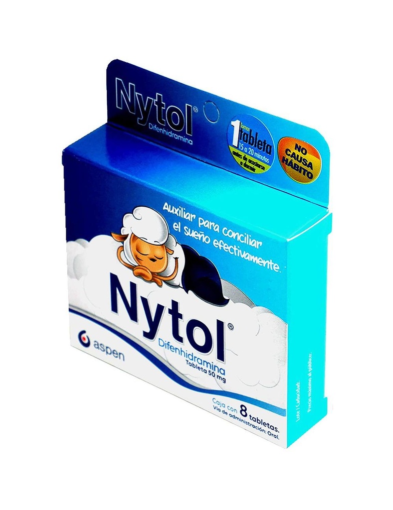 Nytol 50 Mg 8 Tabletas 