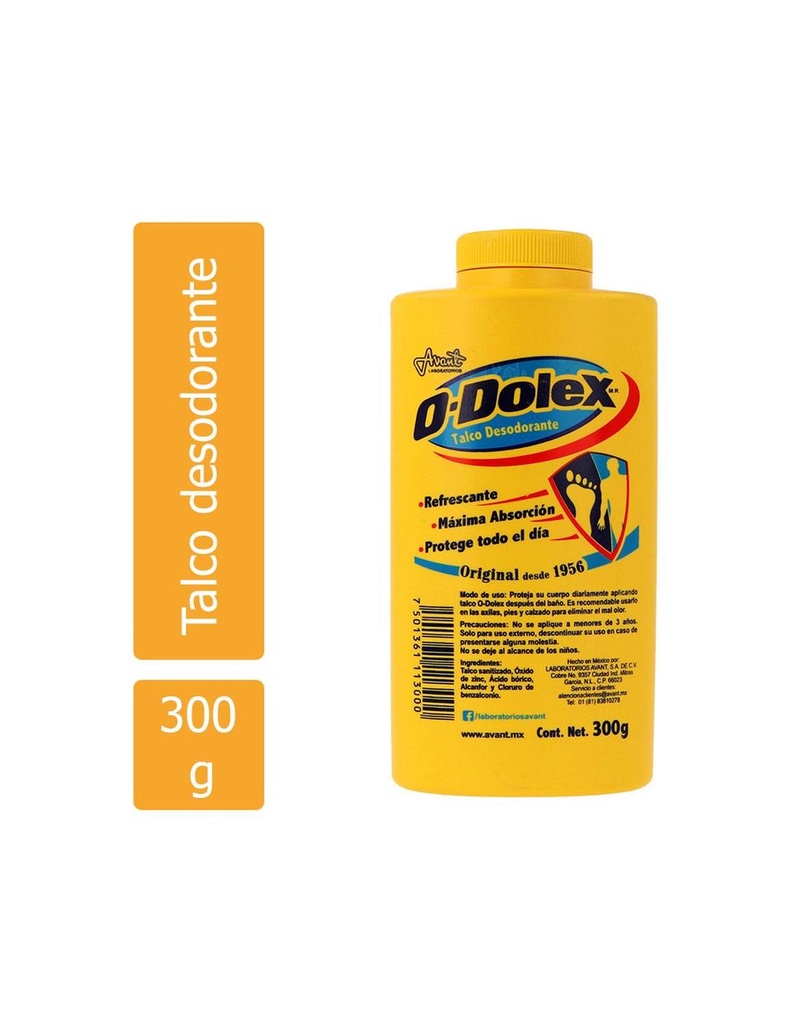 Talco Desodorante Odolex 300 G 
