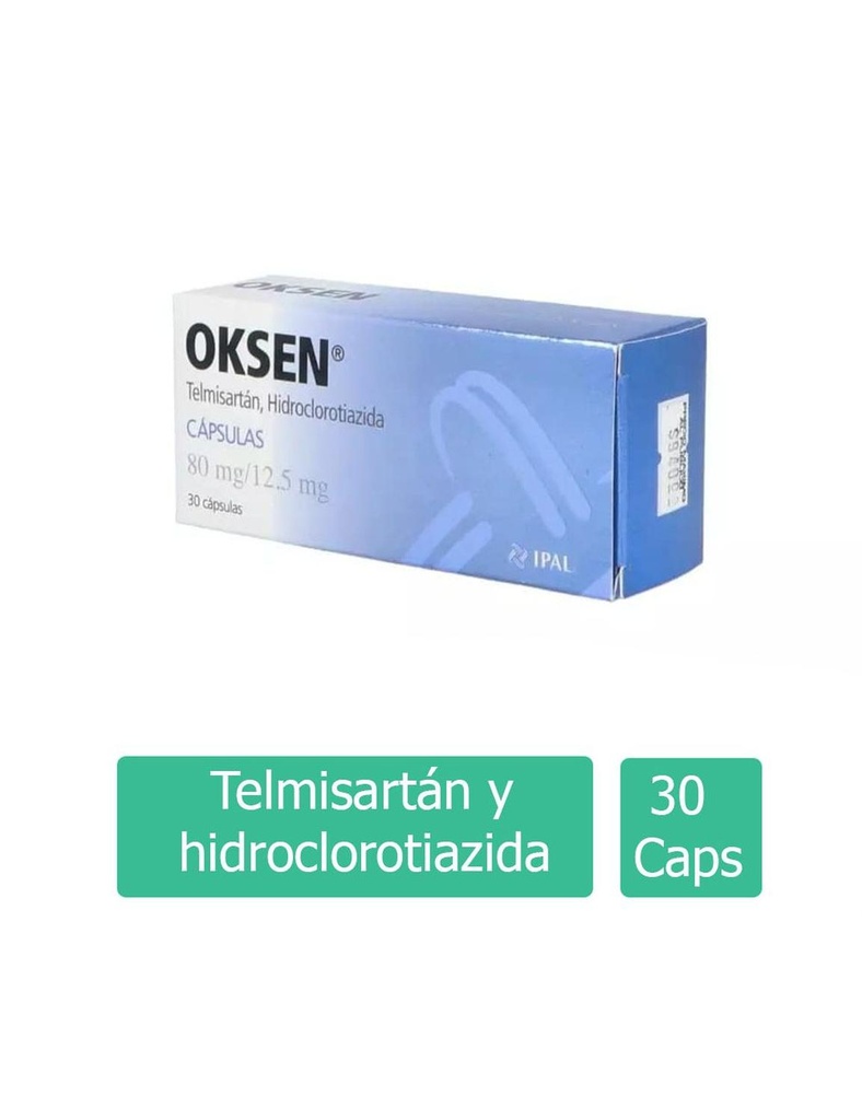 Oksen 80/12.5 Mg 30 Cápsulas 