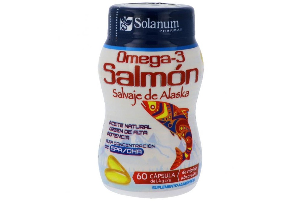 Omega 3 Salmon Salvaje Alask Frasco Con 60 Softgel