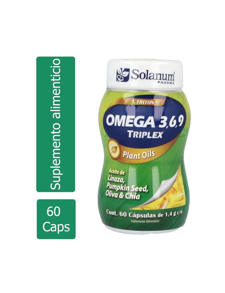 Omega Triplex Un Frasco Con 60 Softgels