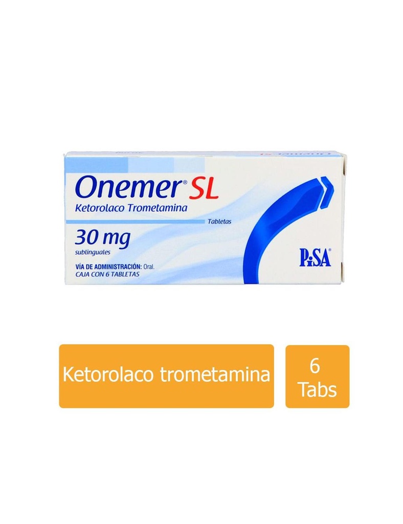 Onemer Sl 30 Mg Sublinguales 6 Tabletas 