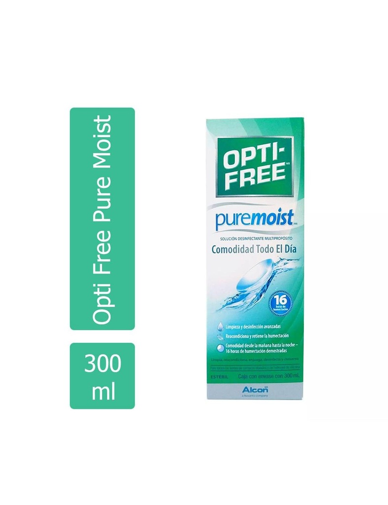 Opti Free Pure Moist Frasco 300 Ml 