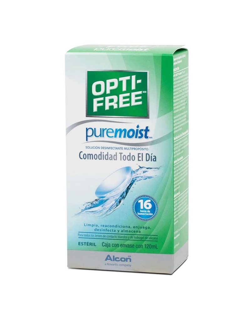 Opti Free Pure Moist Frasco 120 Ml 