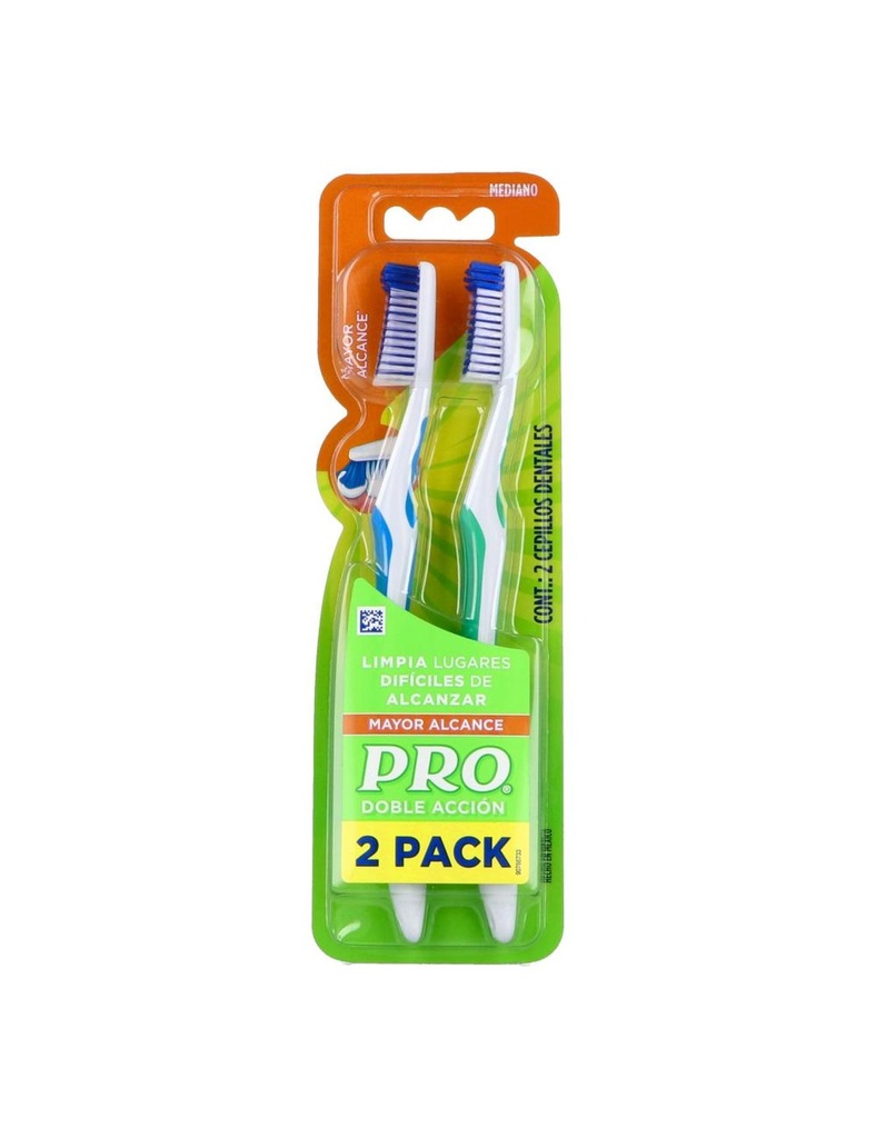 Cepillo Dental Pro Double Duty 2X1 Mediano 