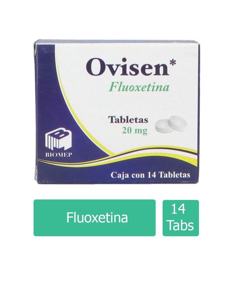 Ovisen Fluoxetina 20 Mg 14 Tabletas Genérico Com Biomep 