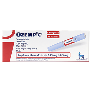 [7503007822857] Ozempic 1.34 Mg/Ml Inyectable 0.25 Mg / 5 Mg Caja Con Una Jeringa Precargada Y 6 Agujas Desechables
