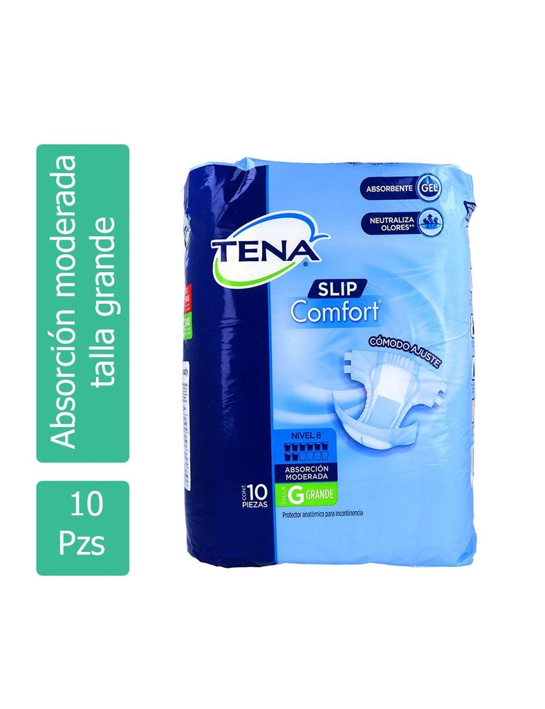 Pañales para Adulto TENA Slip Comfort Talla:G 10 piezas 