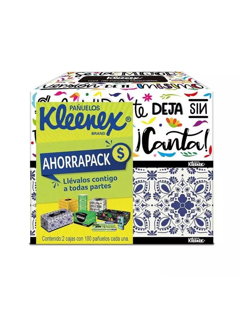 Pañuelo Kleenex Ahorro Pack 2 Cajas 180 Pañuelos 