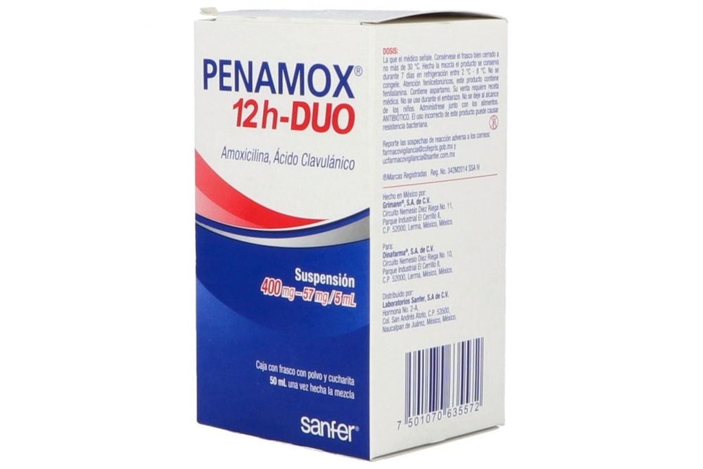 Penamox 12 H Dúo 400 Mg Suspensión 50 Ml 
