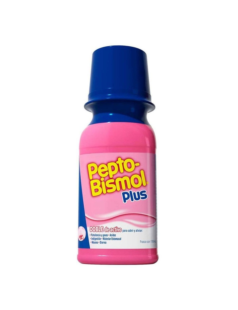 Pepto-Bismol Plus 525 Mg/15 Ml Antiácido Original 118 Ml 