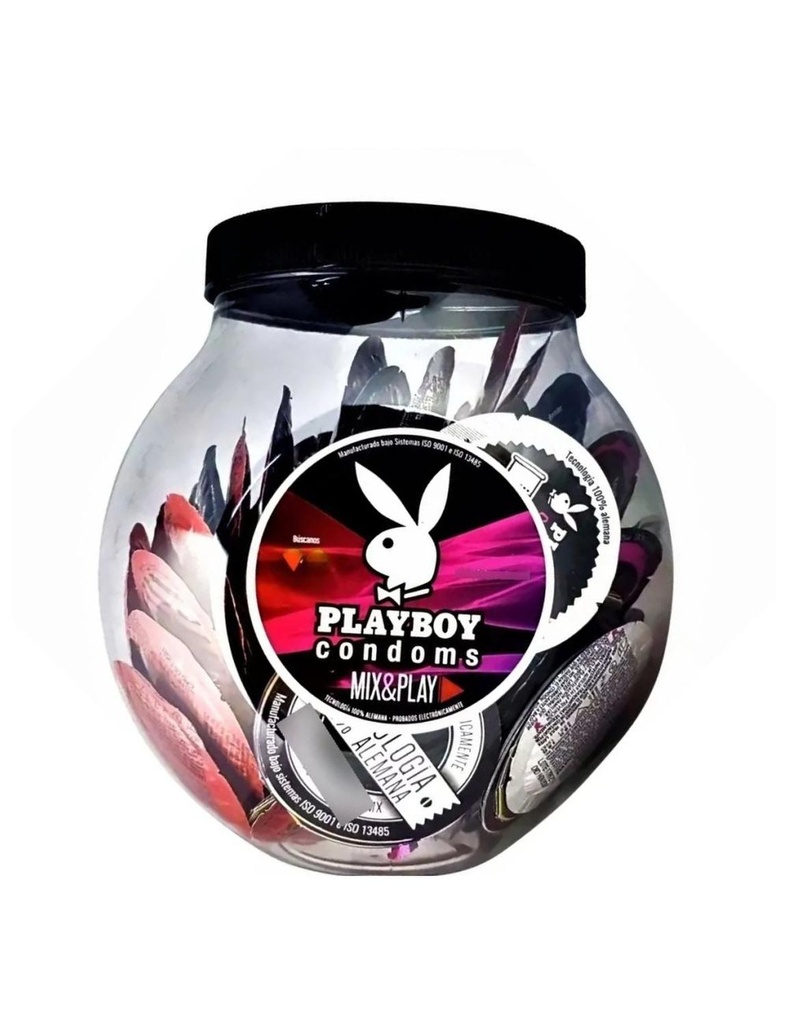 [7503014377173] Vitrolero Playboy Mix & Play 100 Condones 