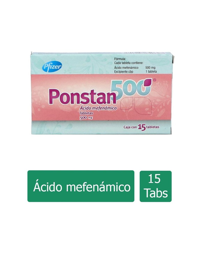 Ponstan 500 Mg 15 Tabletas 