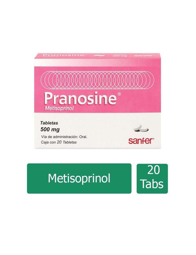 Pranosine 500 Mg 20 Tabletas 