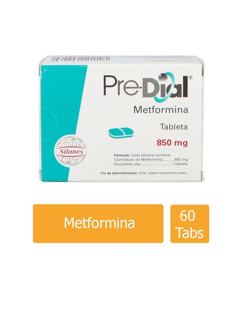 Predial 850 Mg 60 Tabletas 