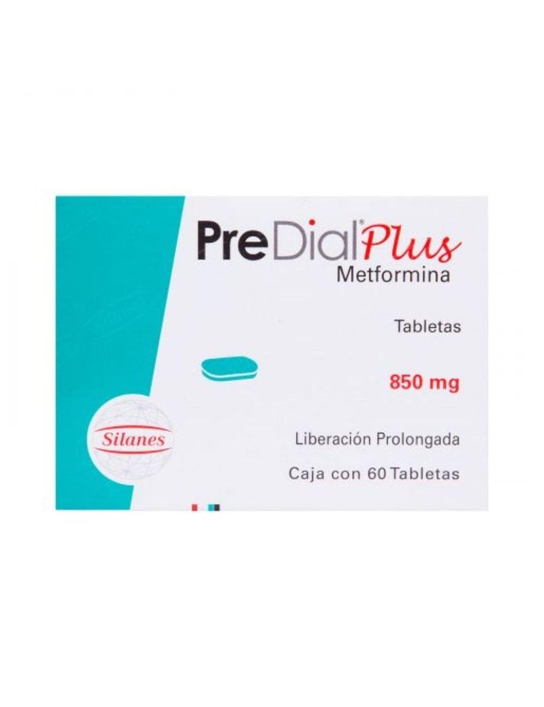Predial Plus Liberación Prolongada 850 Mg 60 Tabletas 