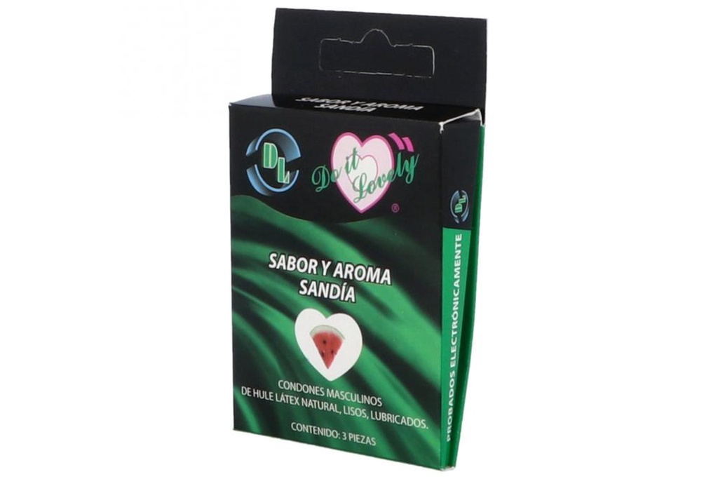 Preservativo Dl Empaque Con 3 Piezas Sabor Sandia