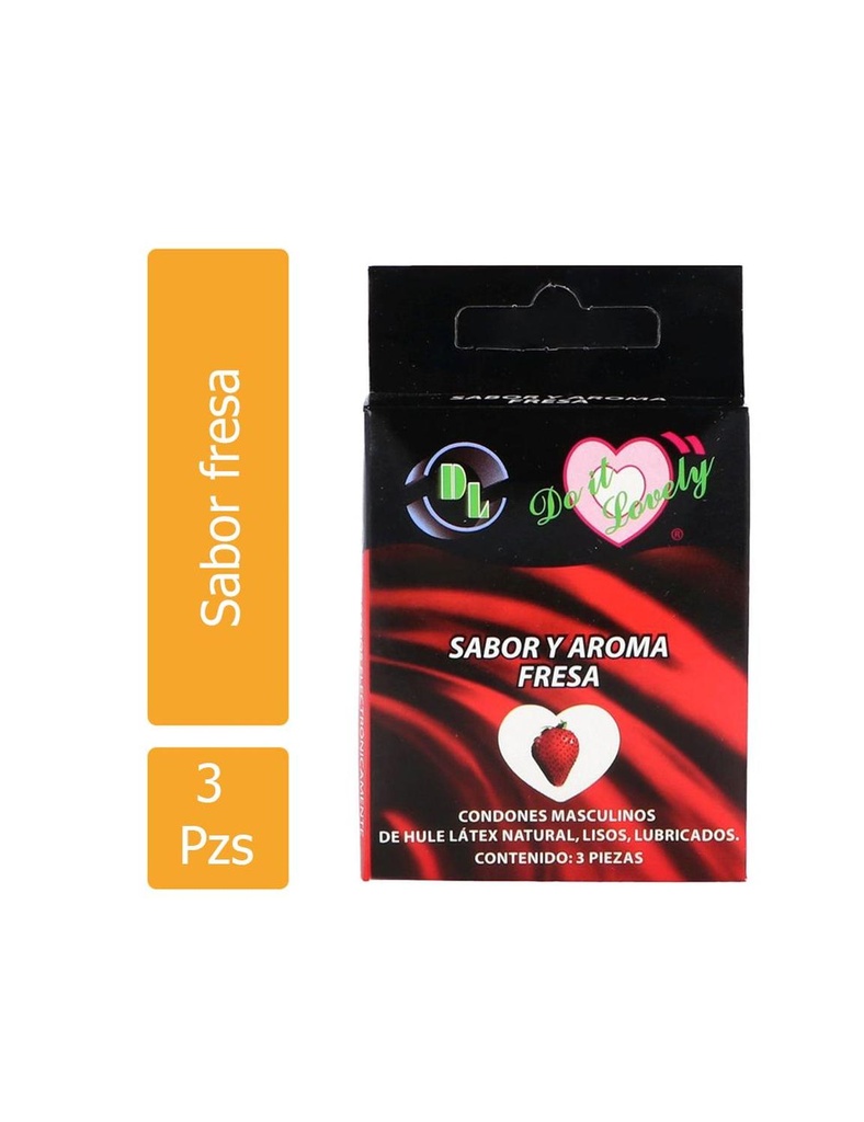 [7501128105019] Preservativo DL Fresa 3 Piezas 