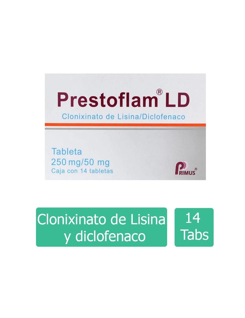 Prestoflam LD 250/50 Mg 14 Tabletas 