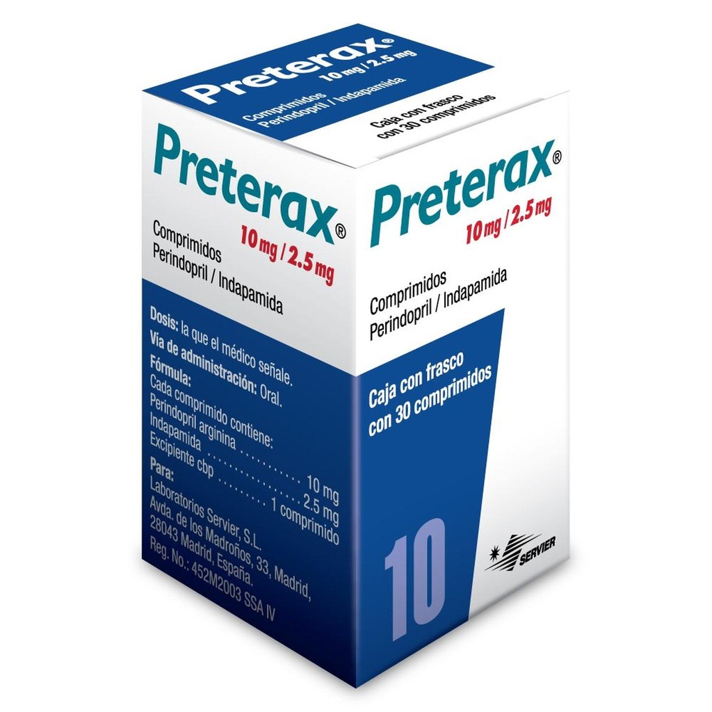 Preterax 10/2.5 Mg 30 Comprimidos 