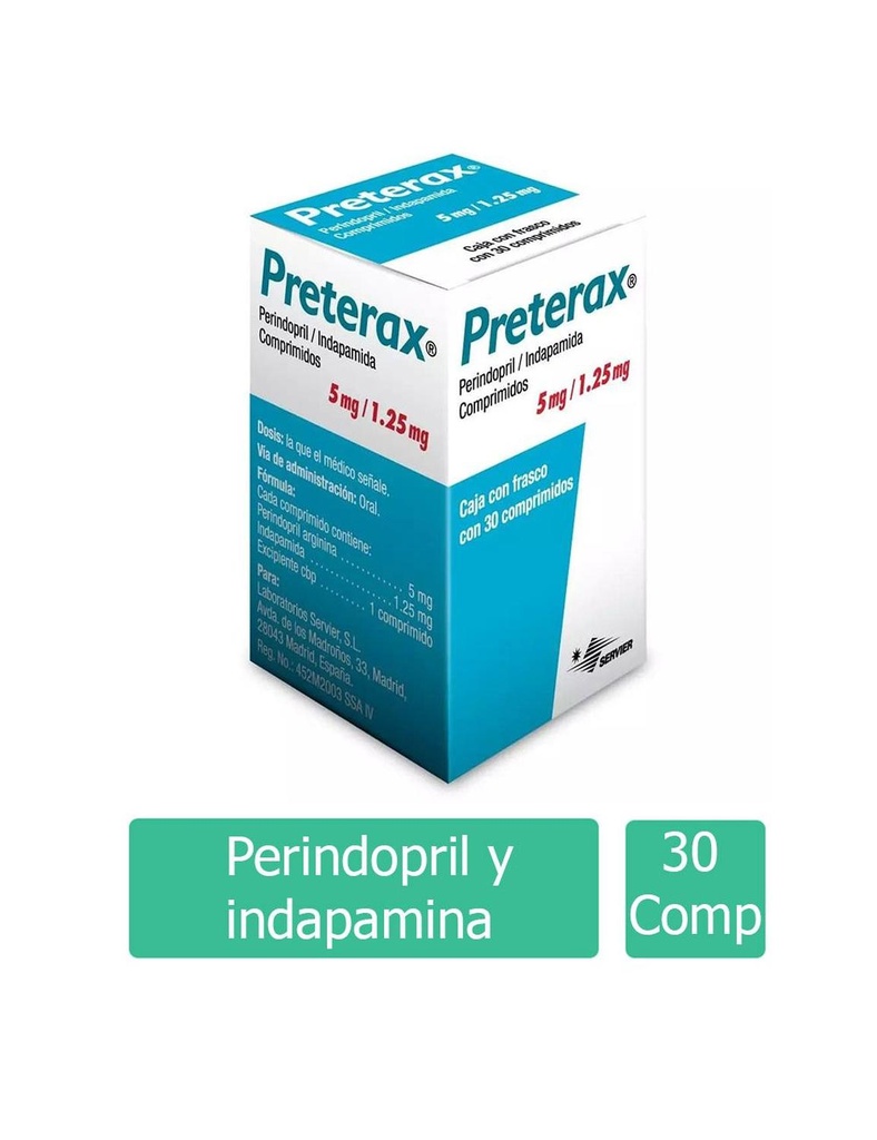 Preterax 5/1.25 Mg 30 Comprimidos 