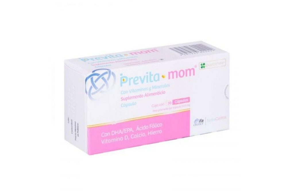 Previta Mom Suplemento Alimenticio Caja Con 30 Cápsulas