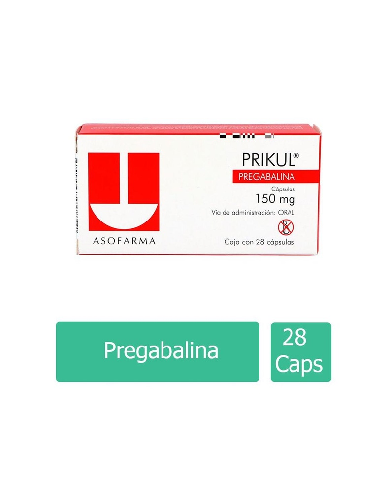 Prikul 150 Mg 28 Cápsulas 