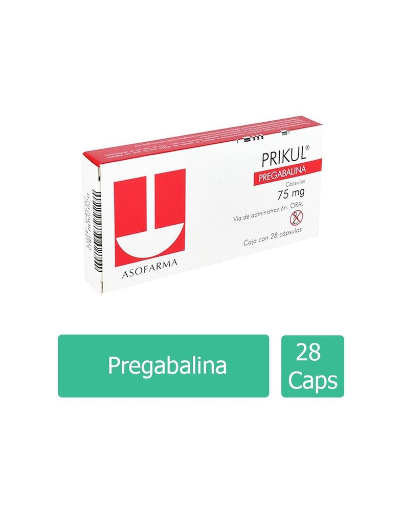 Prikul 75 Mg 28 Cápsulas 