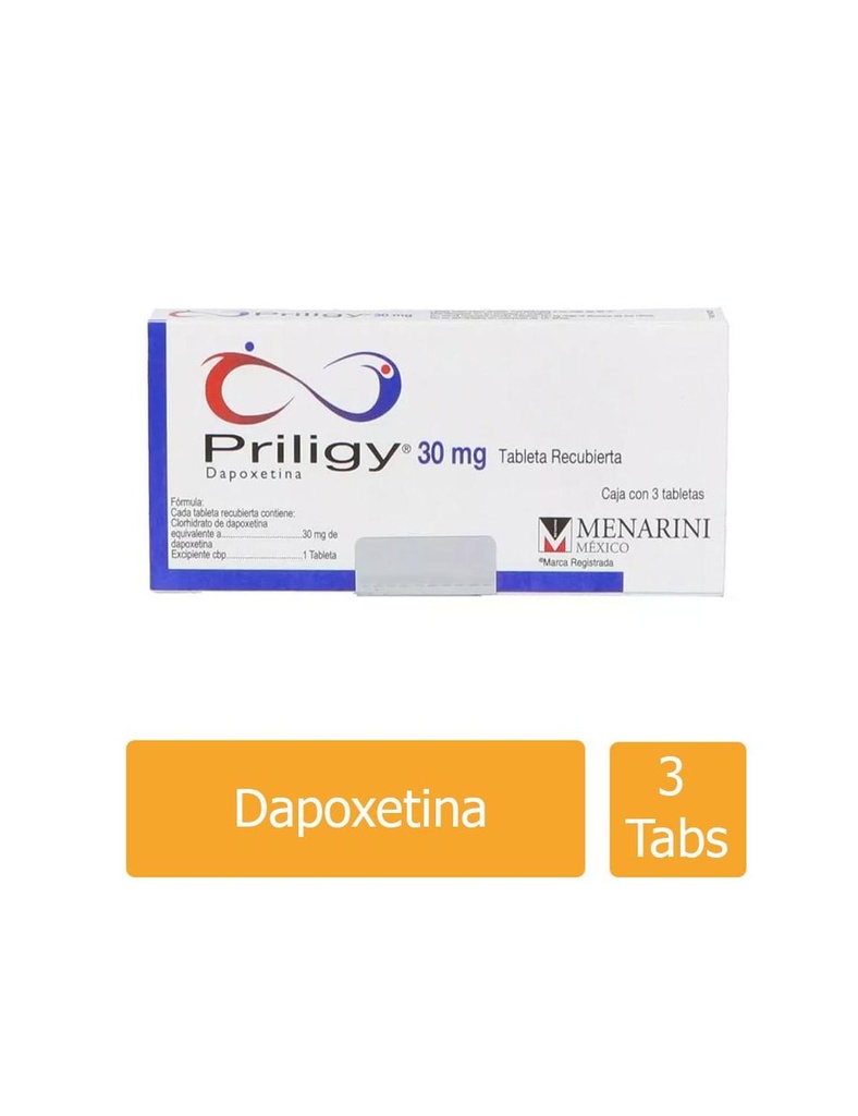 Priligy 30 Mg 3 Tabletas Recubiertas 