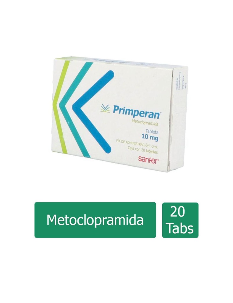 Primperan 10 Mg 20 Tabletas 