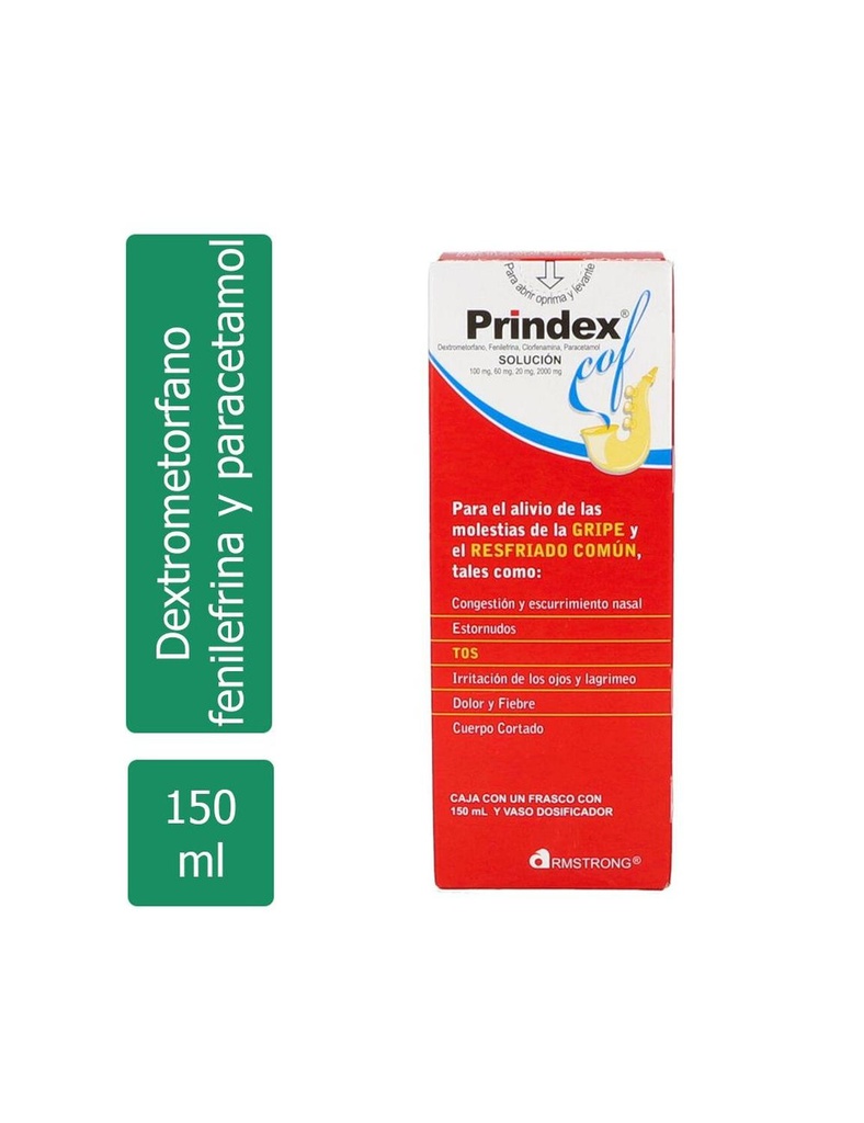 Prindex-Cof Solución Con Vaso Dosificador150 Ml 