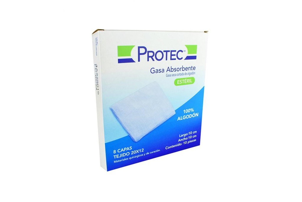 Gasa Estéril Protec Sobre 10X10 Cm 10 Piezas 