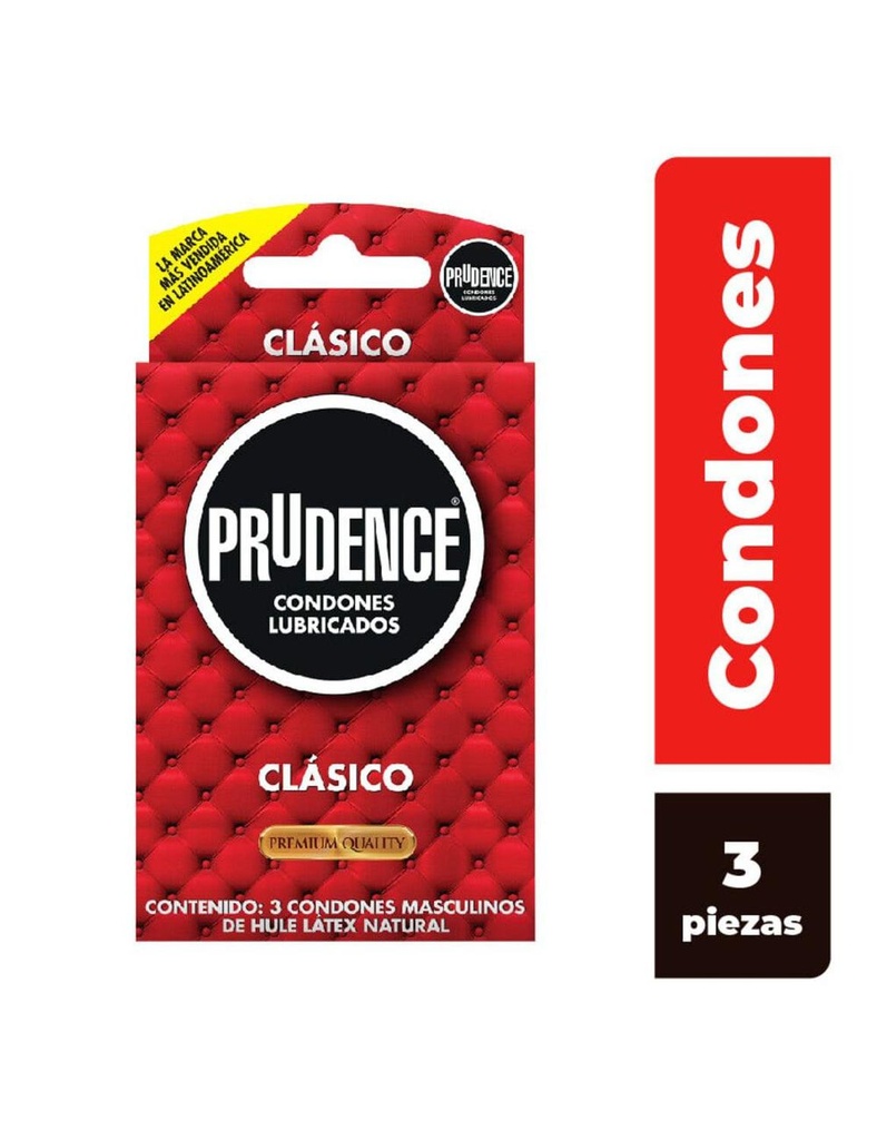 [7502214980015] Preservativo Prudence Clásico 3 Condones 