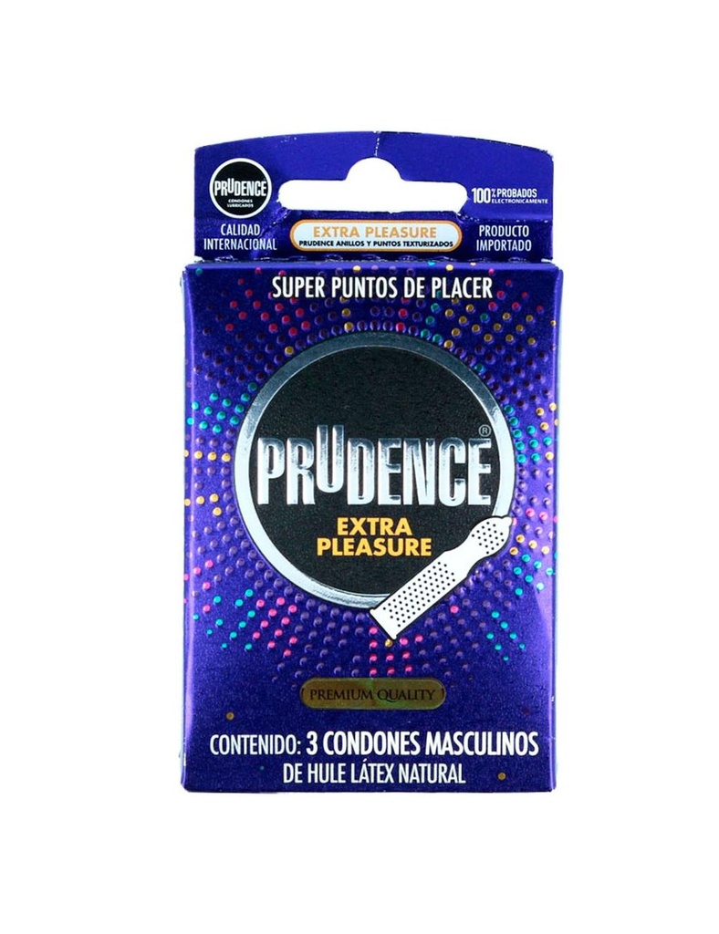 Preservativo Prudence Extra Pleasure 3 Condones 