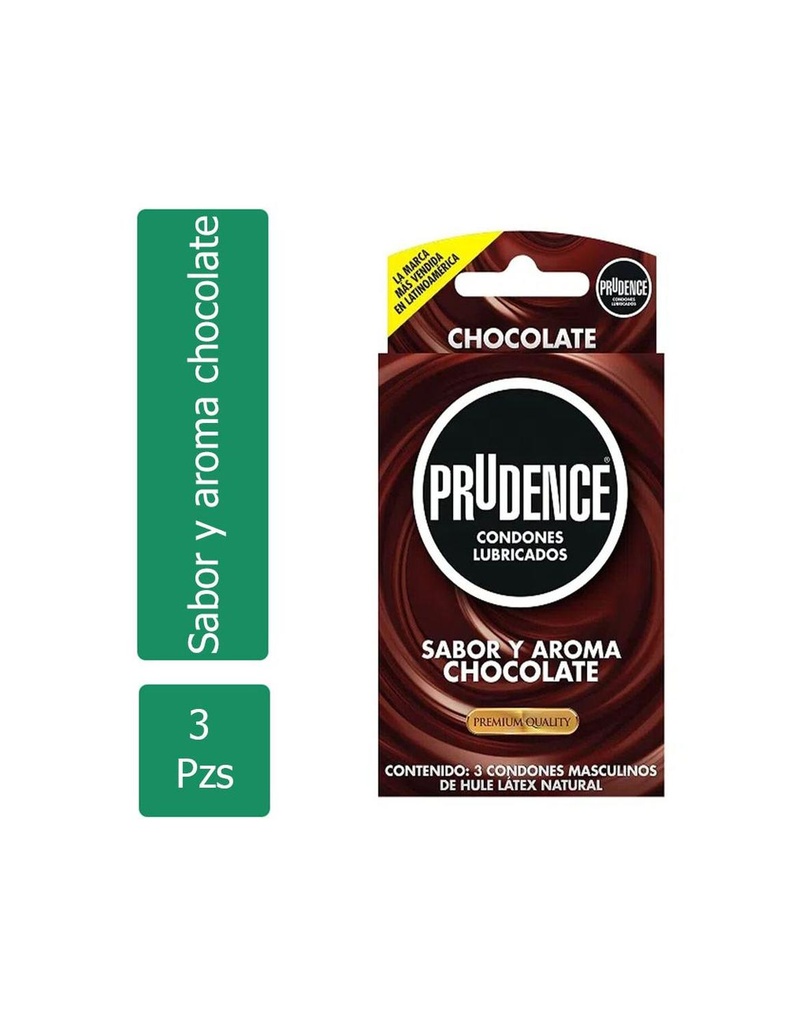 Prudence Sabor Y Aroma Chocolate Caja Con 3 Condones