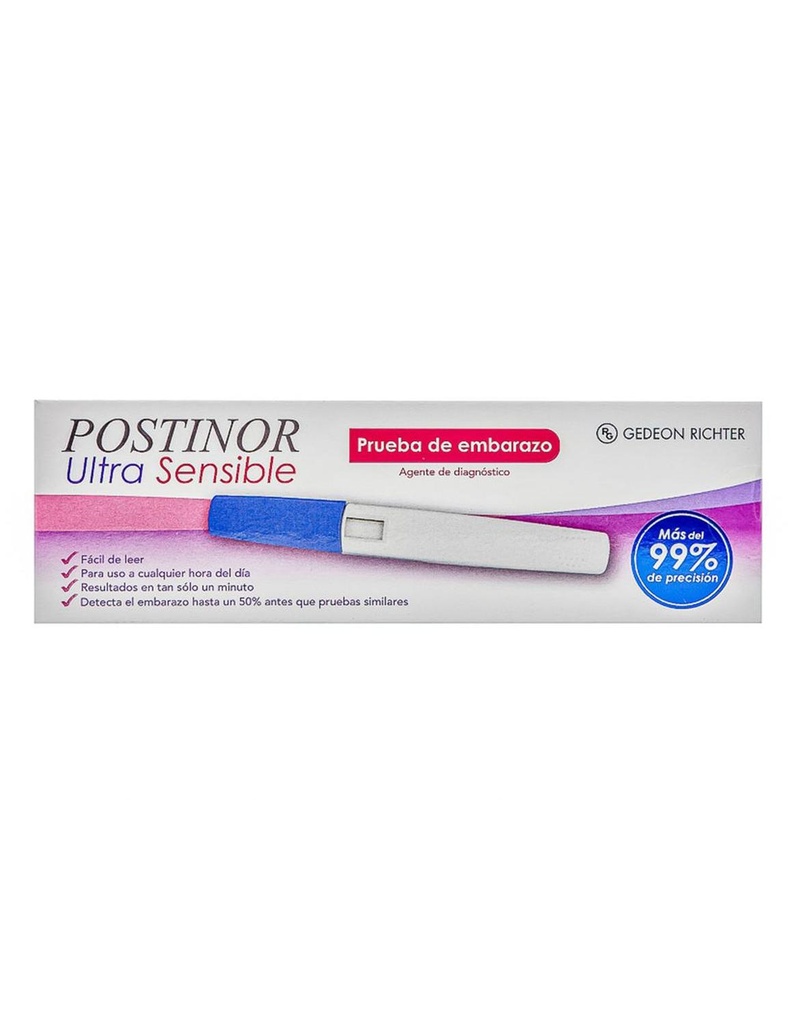 Postinor Ultra Sensible Prueba Embarazo 