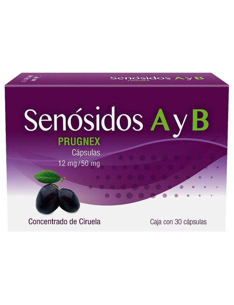Senósidos A-B 50 Mg Ciruela 30 Cápsulas Genérico Progela 