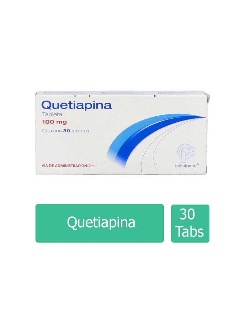 Quetiapina 100 Mg 30 Tabletas Genérico Psicofarma 