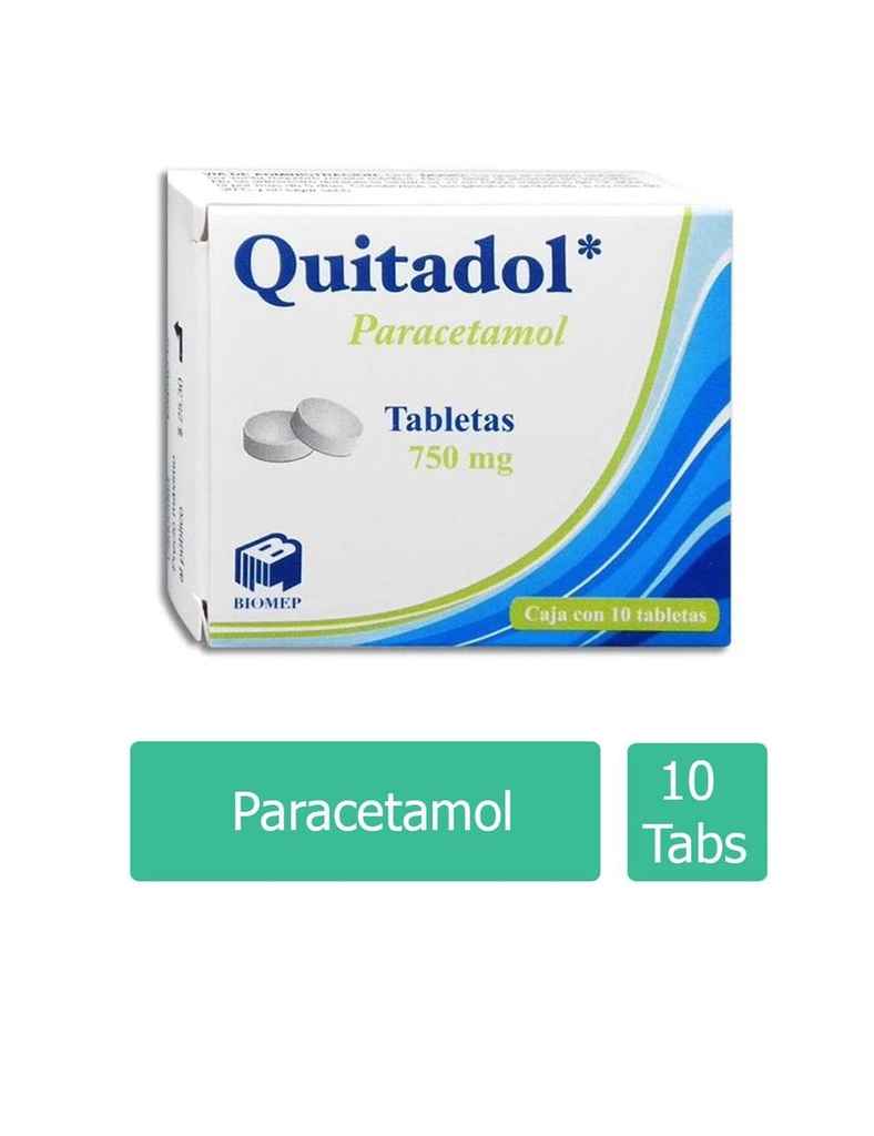 Quitadol 750 Mg Caja Con 10 Tabletas