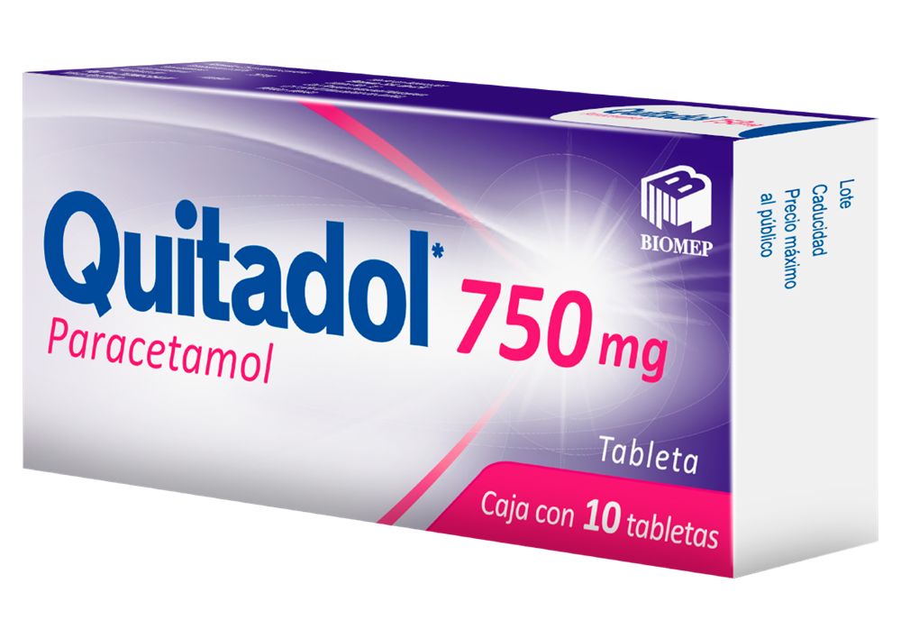 Quitadol Paracetamol 750 Mg 10 Tabletas Genérico Com Biomep 